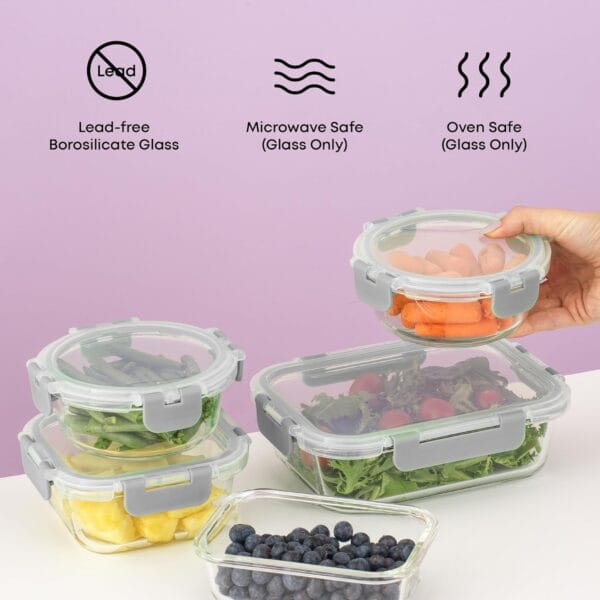 71Npgy77cWL._AC_SL1500_.jpg 24 Piece Glass Food Storage Containers with Lids-Gray