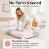 3 PACK No-Pump Vacuum Storage Bags-Free Shipping