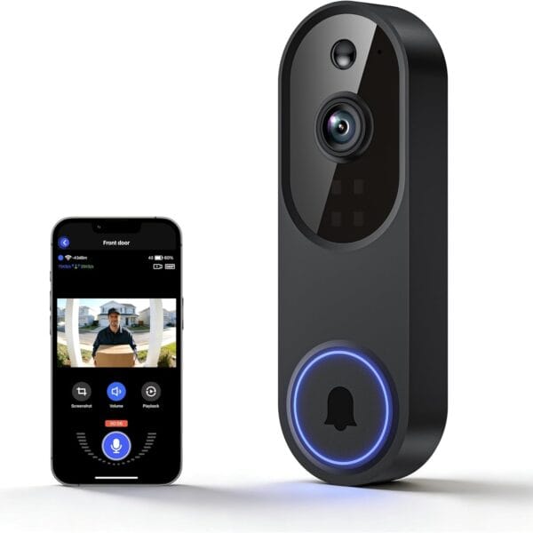 71i2Ue7upcL._AC_SL1500_ Lunelyx 1080P Wireless Video Doorbell Camera