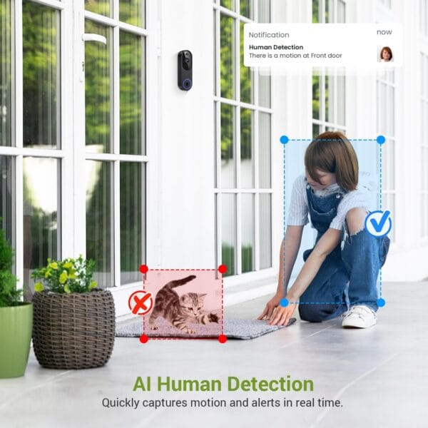 71yM+s3T+ZL._AC_SL1500_ Lunelyx 1080P Wireless Video Doorbell Camera
