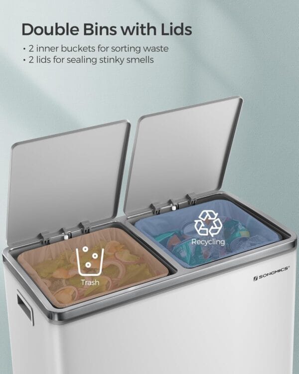 81RRwVuhUiL._AC_SL1500_.jpg Trash Can 2 x 8 Gallon (2 x 30 L) Garbage Can for Kitchen-Free Shipping