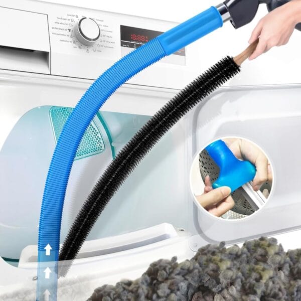 71IY72tUuJL._AC_SL1500_ Last Day Free Shipping-2Pcs Dryer Vent Cleaner Kit Universal Vacuum Hose Attachment & Brush
