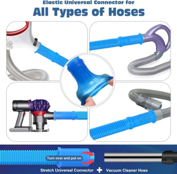 Last Day Free Shipping-2Pcs Dryer Vent Cleaner Kit Universal Vacuum Hose Attachment & Brush