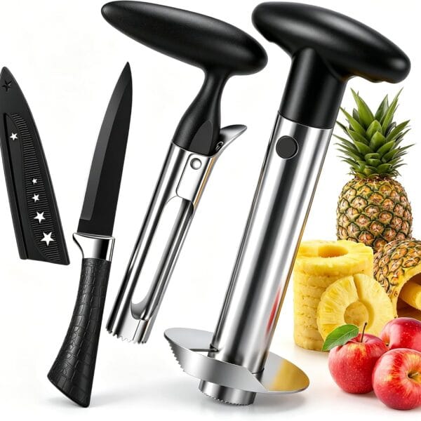 8103yIzVDcL._AC_SL1500_ Pineapple Corer and Slicer Stainless Steel Pineapple Cutter and Corer