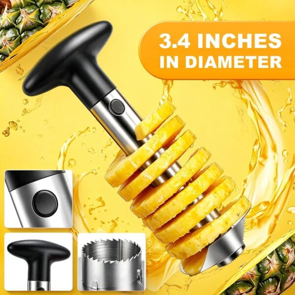 Pineapple Corer and Slicer Stainless Steel Pineapple Cutter and Corer