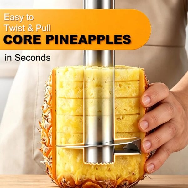 Pineapple Corer and Slicer Stainless Steel Pineapple Cutter and Corer
