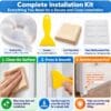 71k8H7AWGcL._AC_SL1254_ 16.4FT Weather Stripping Door Seal, Clear Silicone Door Seal Strip for Door Frame